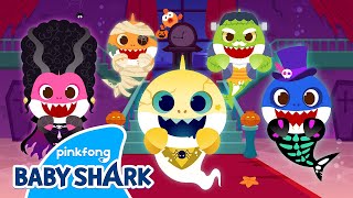 [ New] Baby Shark's Haunted House! | Baby Shark Halloween | Halloween Sharks 