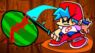 Бойфренд и Фруктовый Ниндзя во Friday Night Funkin' VS Fruit Ninja Mod