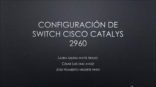 Configuración de switch cisco catalys 2960 - Creacion de VLAN - usando Putty