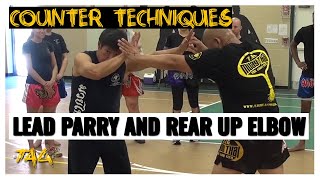 Grandmaster Chai Sirisute and Kru Chris at Maryland Thai Boxing – Lead Parry and Rear Up Elbow