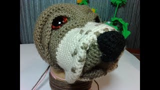 Как связать нос собаке. How to knit a dog's nose. Amigurumi dog. Амигуруми.