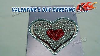 DIY How to make valentine's day Greeting Card - Style 2 - JK Arts 127