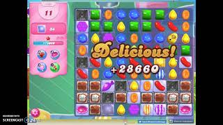 Candy Crush Level 1761 Audio Talkthrough, 2 Stars 0 Boosters