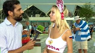 XXX Наталья Немчинова (Андреева) дала журналисту Самая красивая болельщица про Россиию на ЧМ 2018