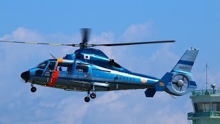 静岡県警察航空隊AS365N3ドーファンJA22PCデモフライト2014/5/22