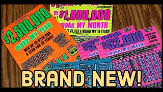 Happy New Year! | Brand New Tickets | $1,000,000 Make My Month New York Lottery Scratch Offs