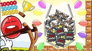1000 БОССОВ КВАДРАТОВ И КРАСНЫЙ ШАРИК в Энгри Бердз !!! Red Ball 4 in Angry Birds Мультик про шар !