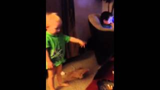 Baby poops on floor