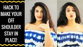 DIY: How to keep off shoulder tops in place
