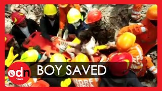 Dramatic Rescue Operation as Residential Building Collapses in India Killing Dozens