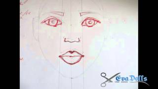эскиз лица . стилизация куклы два способа.bjd. авторская кукла
