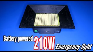 How to make Battery powered emergency light 210W