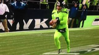Seattle Punter BIG RUN but BIG HIT! Please Like