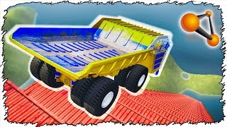 РАЗОРВАЛО БОЛЬШОЙ САМОСВАЛ ОТ МОЩНОГО УДАРА С ЗЕМЛЕЙ В BEAMNG DRIVE !
