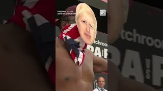 HILARIOUS Derek Chisora enters weigh-in with a Boris Johnson mask #shorts