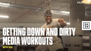 KSI gets down and dirty during the media workouts! ????