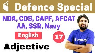 7:00 PM - CDS Crash Course | Defence English by Harsh Sir | Day#17 | Adjective