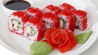 Как сделать Ролл Калифорния краб .California roll crab.