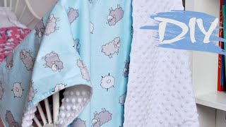 КАК СШИТЬ ДЕТСКИЙ ПЛЕД ИЗ ПЛЮША МИНКИ ✂️ КАК ШИТЬ ПЛЮШ MINKY \ How to Sew the Baby Blanket