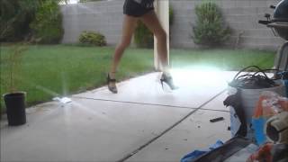 Girl Shuffle in High Heels