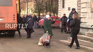 Ukraine: Donetsk residents arrive at gathering points for general mobilisation