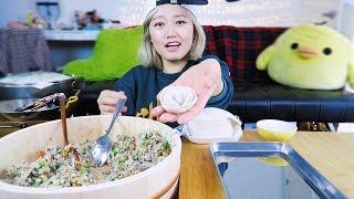 1. How to Make [DUMPLINGS] at home! cooking/mukbang