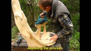 Thuja Stump Chair Carving
