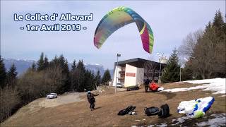 Parapente  Robert QUICOT    BELLEDONNE   01 Avril 2019    de ALLEVARD à CHAMROUSSE