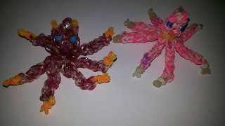 Плетение из резинок весёлого осьминога.Weaving gum cheerful octopus.