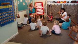 Circle Time at Preschool- West's 1st Day 082709