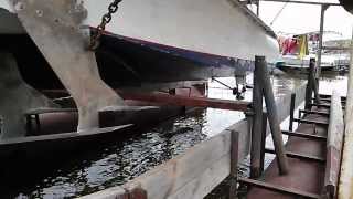 Катер на подводных крыльях "Волга". Russian hydrofoils.