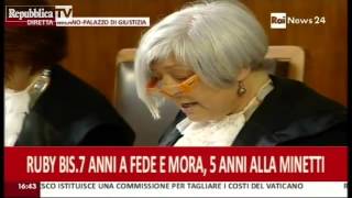 PROCESSO RUBY CONDANNATI Emilio Fede Lele Mora e Nicole Minetti  (19 Luglio 2013)