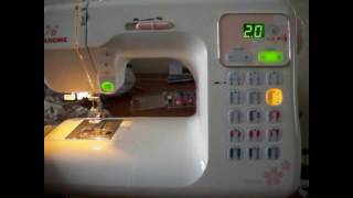Как сшить эластичный пояс ( настройки Janome DC4030)