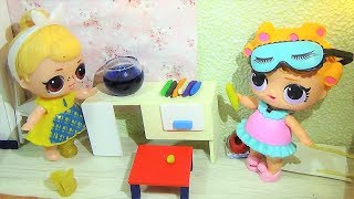 Куклы ЛОЛ конфетти меняем цвета. Домашнее задание. Куклы #ЛОЛ школа новые серии #мультики