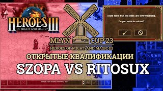 Mlyn Cup'23 Квалификации Szopa666 vs RitoSux - Игра №3 Heroes 3