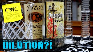Frozen Vodka & Ice Dilution - Martini Test / The More You Know