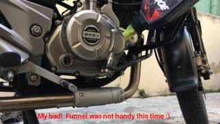 Pulsar 220F Engine Oil Change | Motul 300V
