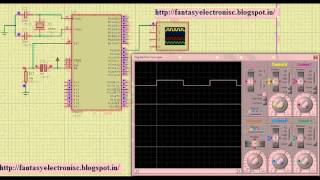 8051 (AT89C51) timer 0 include keil (c code and hex) and Proteus simulation