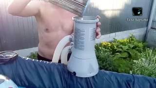 Каркасный бассейн НАСОС Уход Ежедневно меняем ФИЛЬТР filter pump frame pool