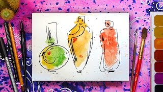 Рисуем Открытку с 8 марта для Мамы с Духами | Рисуем сами | Урок рисования