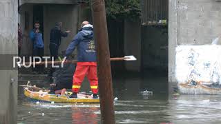 State of Palestine: Heavy flooding batters Gaza Strip forcing locals to move around on paddleboards