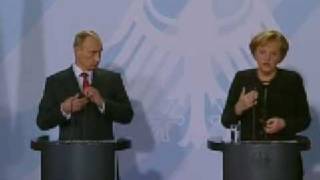 Ukraine-Gazprom.V.Putin.Пресс-конференция c А.Меркель.16.01.09.Part 2