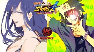 Hinata Hyuga Road To Ninja vs Sasuke Uchiha Road To Ninja | NSUNS4 (Latino)