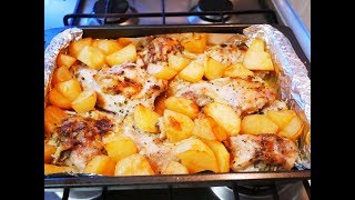 КРОЛИК запеченный в духовке с КАРТОФЕЛЕМ блюдо на УЖИН готовим с любовью