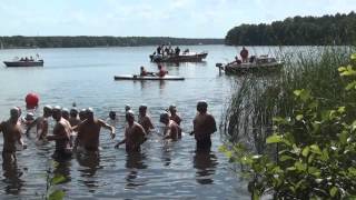 23 VI 2012 - I Maraton Pływacki o "Błękitną Wstęgę Jeziora Sławskiego". Sława