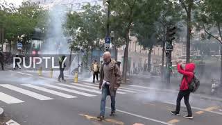 France: Riot police deploy tear gas during Bastille Day demonstration