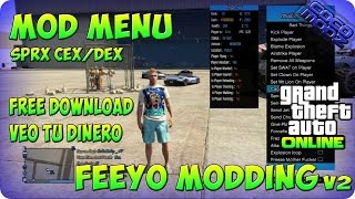 GTA V ONLINE 1.27 PS3 | MOD MENU FEEYO MODDING V2 (VER DINERO JUGADORES) SPRX/DEX/CEX | +DESCARGA!!!