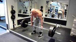 77 years old Ernest Tuff Deadlifting 205kg x 2 3rd Set