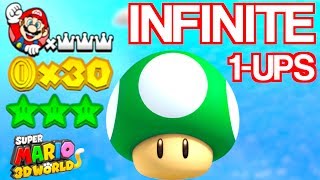 How To Get Infinite Lives - SUPER MARIO 3D WORLD UNLIMITED 1-UPS CHEAT