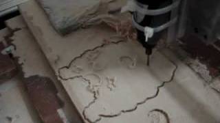 Test CNC pe lemn de fag cu freza DREMEL 1